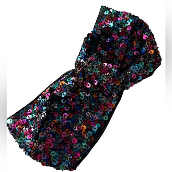 Zara Accessories - Zara Black Headband with Multicolor Sequins